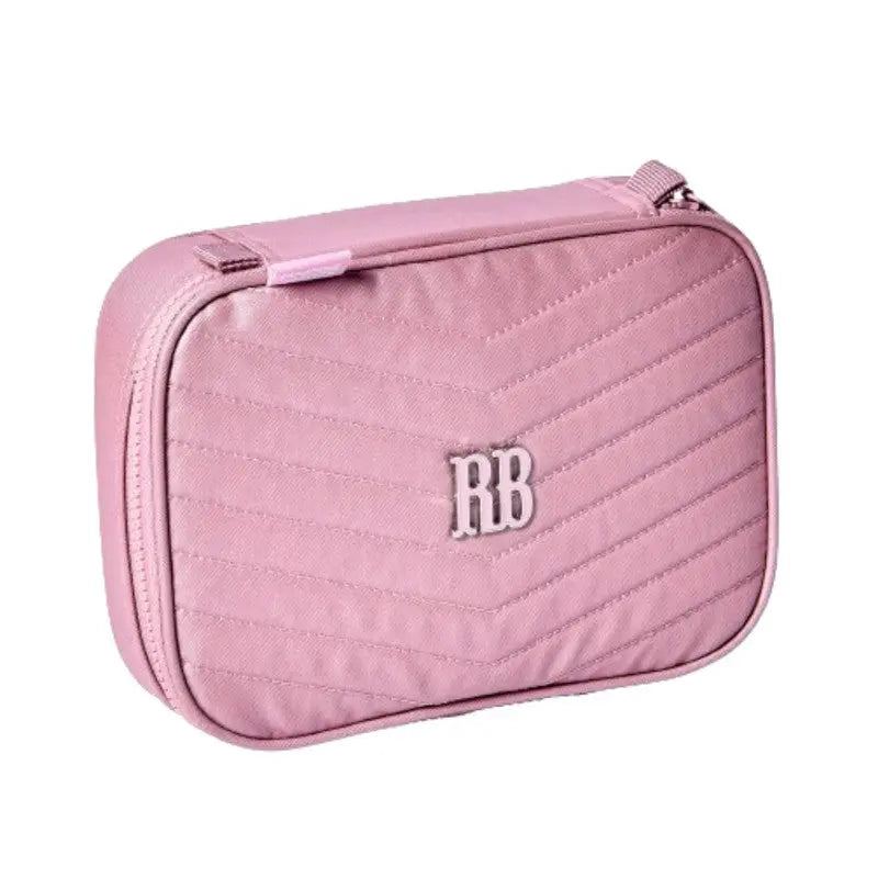 Kit Mochila de Carrinho Mala Bolsa Lancheira Térmica Duas Alças Estojo Box Rosa Femino Escolar Lanchinho Rebecca Bonbon Clio Megalomania