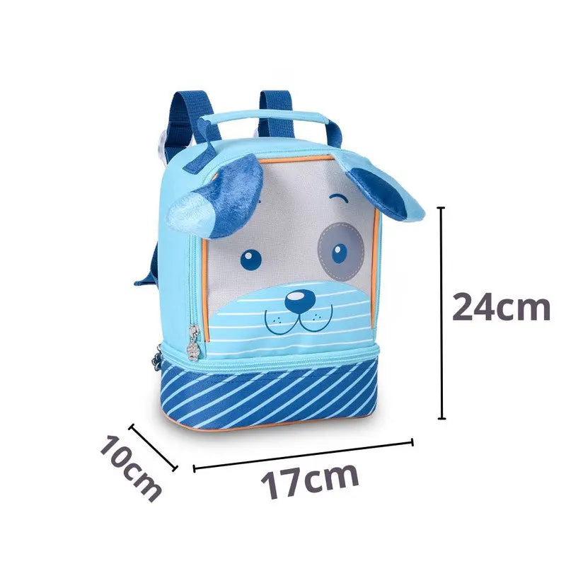 Lancheira Térmica Cachorro Azul Vermelha Laranja Escolar Lanchinho Infantil Clio Megalomania