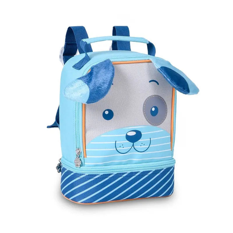 Lancheira Térmica Cachorro Azul Vermelha Laranja Escolar Lanchinho Infantil Clio Megalomania