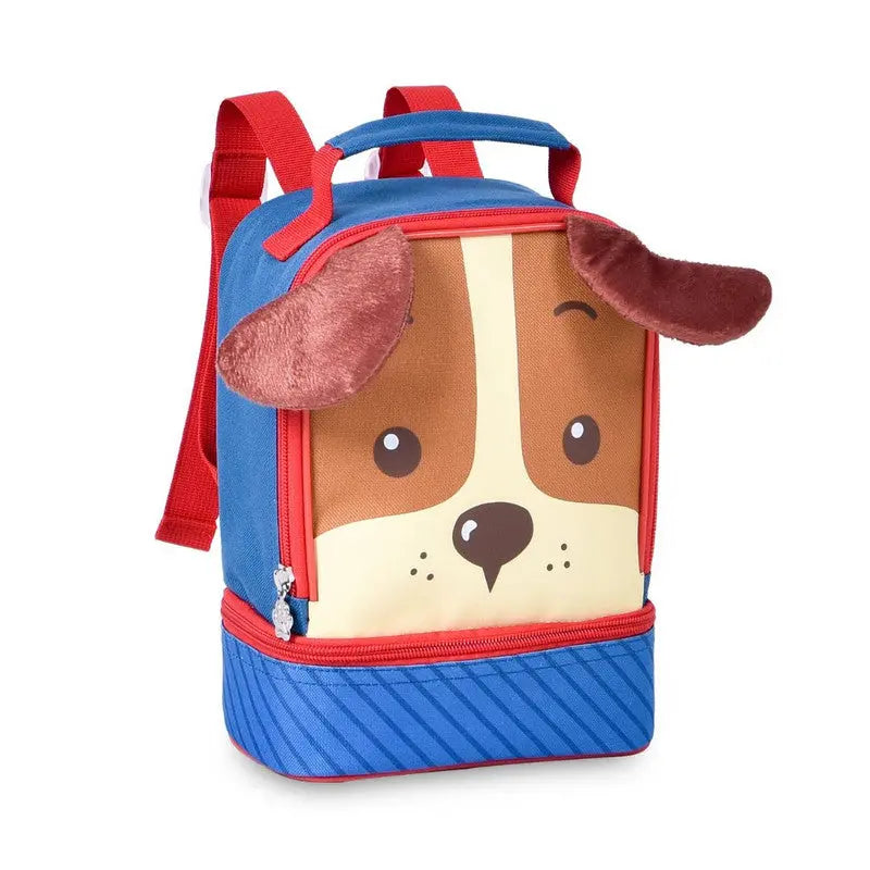Lancheira Térmica Cachorro Azul Vermelha Laranja Escolar Lanchinho Infantil Clio Megalomania
