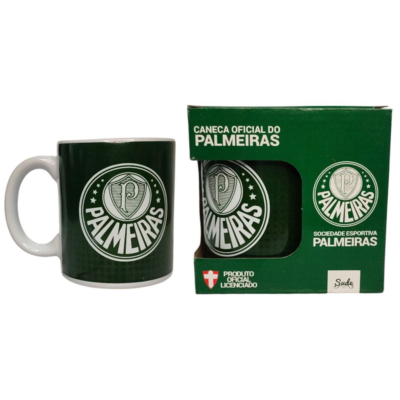 Caneca Porcelana 300ml Palmeiras Porco Futebol Pai Presente Café Chá Leite Time Verdão Tricampeão