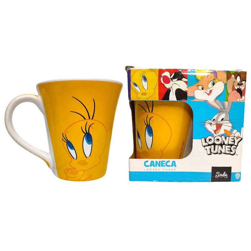 Caneca Piu Piu Looney Tunes Café Chá Presente Colecionável Desenho Porcelana 300ML