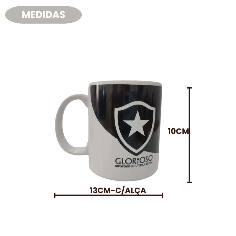 Caneca Porcelana 300ml Botafogo Futebol Regatas Glorioso Pai Presente Café Chá Leite