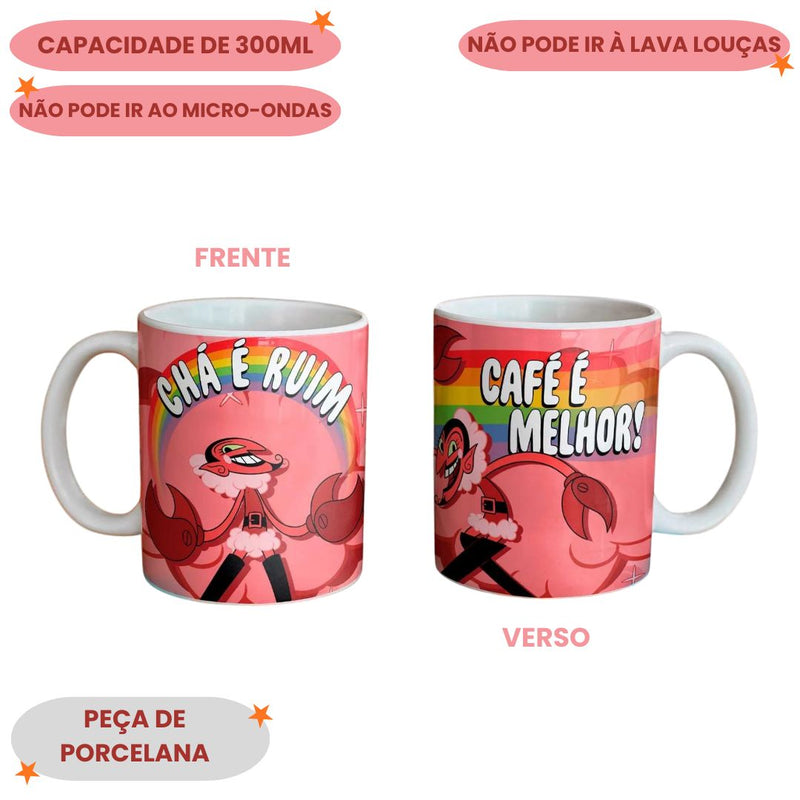 Caneca ELLE Meninas Super Podersas Desenho Café Chá Bebidas Elegante Colorida