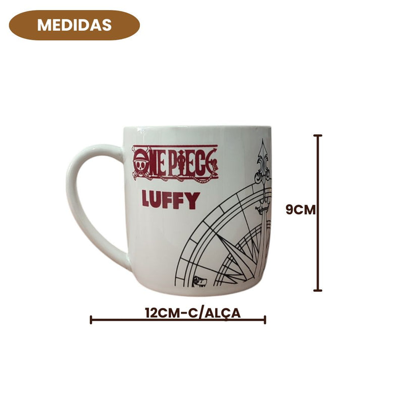 Caneca Mino Chopper 410 ML Cerâmica Café Chá Presente Anime Luffy One Piece Geek