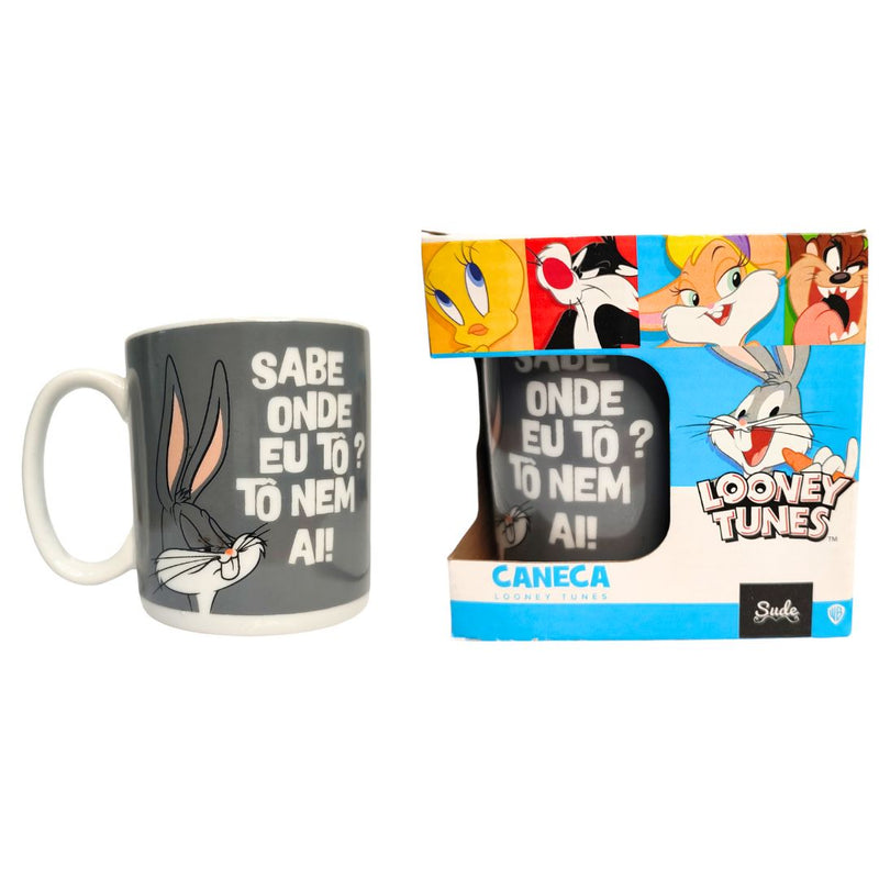 Caneca Pernalonga To Nem Ai Looney Tunes Warner Bros Desenho 300ml Porcelana Chá Café Leite PresenteS 300ML PORCELANA