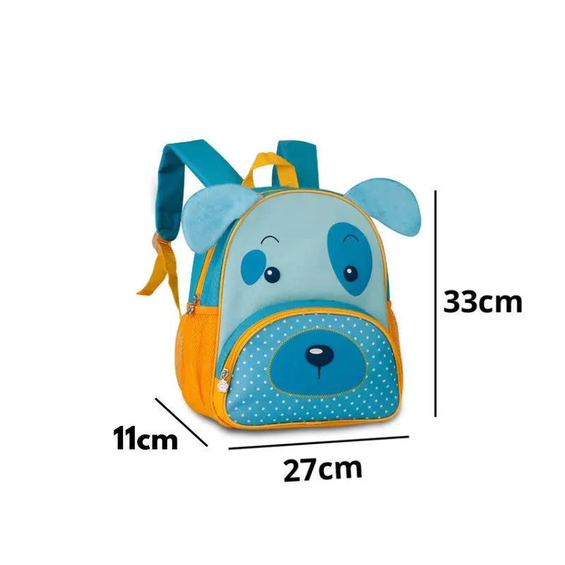 Mochila de Costas Bolsa Mala Infantil Menino Bebê Cachorrinho Dog Pets Clio Megalomania