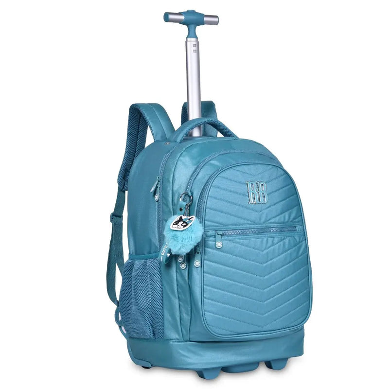 Mochila de Carrinho Mala Bolsa Bagagem Rosa Lilás Verde Rebecca Bonbon Escolar Juvenil Feminino Clio Megalomania