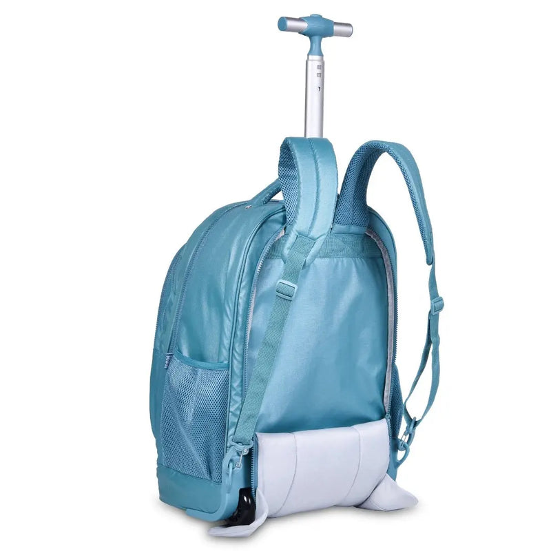 Mochila de Carrinho Mala Bolsa Bagagem Rosa Lilás Verde Rebecca Bonbon Escolar Juvenil Feminino Clio Megalomania