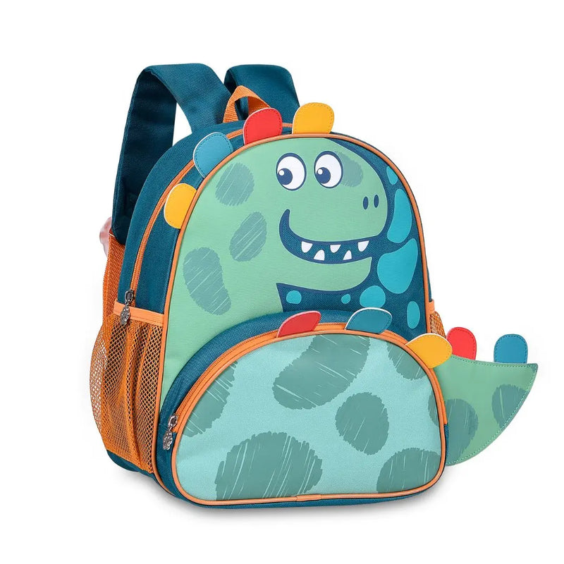 Mochila de Costas Bolsa Mala Dinossauro Menino Infantil Bebê Criança Verde Escolar Azul Clio Megalomania