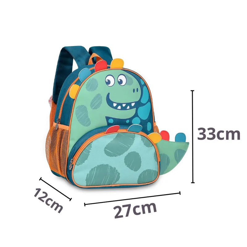 Mochila de Costas Bolsa Mala Dinossauro Menino Infantil Bebê Criança Verde Escolar Azul Clio Megalomania