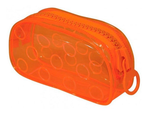 Estojo Escolar Pvc Cristal Jumbo Bubble Big Color Dac Escolar Juvenil Volta as Aulas Neon