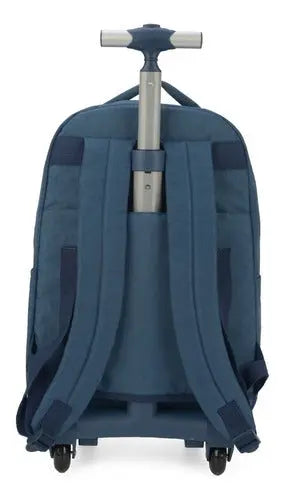 Mochila de Rodinhas Bolsa Mala Feminina Masculina Menina Rodinhas Azul Resistente Up4You - Luxcel Megalomania