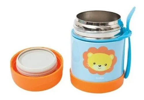 Pote Térmico Alimentação Papinha Inox Animal Fun Bebe Leão Buba Megalomania