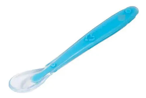 Colher De Silicone Para Bebe Crianças Buba Baby Kids - Azul Megalomania