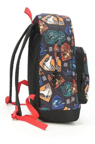 Mochila de Costas Bolsa Escolar Harry Potter com Brasão de Grifinória Sonserina Luffa Luffa Corvinal Hogwarts Warner Bro Megalomania