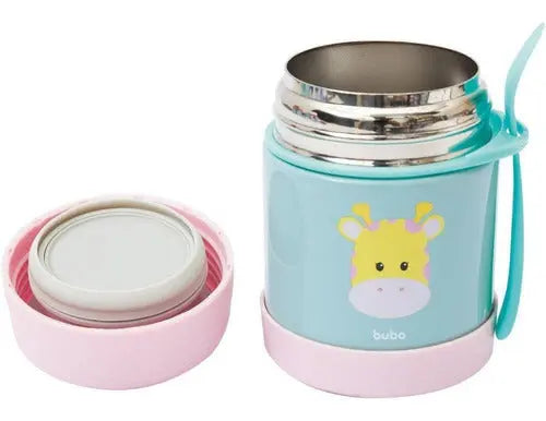 Pote Térmico Alimentação Papinha Inox Animal Fun Bebe Girafa Buba Megalomania