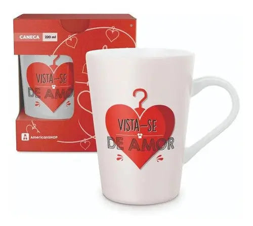 Caneca Vista Se De Amor Namorados Casal Love Apaixonado Amar Presente Couple Dia dos Namorados Megalomania