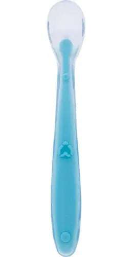 Colher De Silicone Para Bebe Crianças Buba Baby Kids - Azul Megalomania