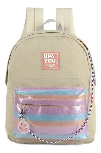 Mochila de Costas Escolar Juvenil Up4you Larissa Manoela Chaveiro - Luxcel Megalomania