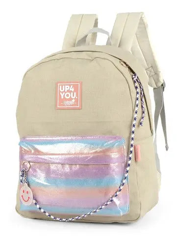 Mochila de Costas Escolar Juvenil Up4you Larissa Manoela Chaveiro - Luxcel Megalomania