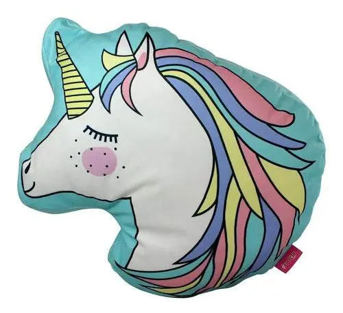 Almofada Decoração Elegance Unicórnio Quarto E Festa Formato Fibra Veludo Unicornio Fofinho Capricho - Megalomania