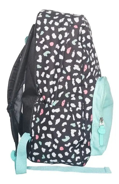 Mochila de Costas Escolar Grande Reforçada Juvenil Feminina Up4you Verde e Preta - Luxcel Megalomania