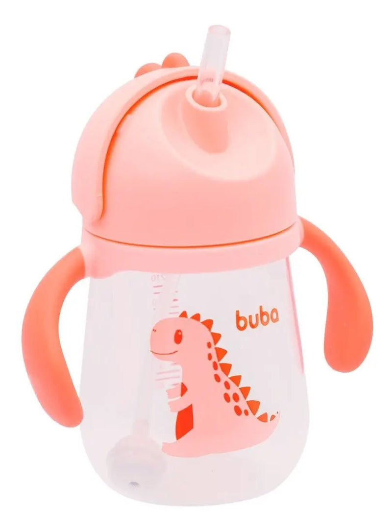 Copo Treinamento Dinossauro Canudo Antivazamento Bebe Buba Megalomania