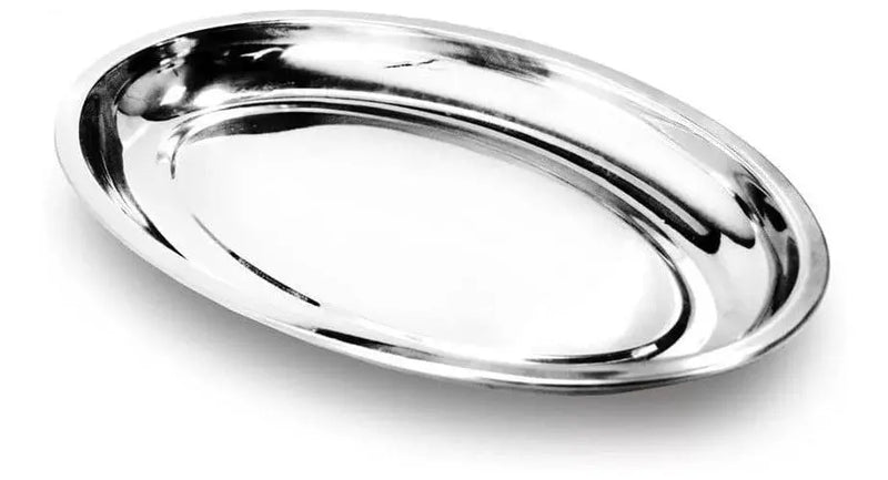 Travessa Funda 30cm Oval Inox Festa Bar Comida Porção Batata Ke Home Megalomania