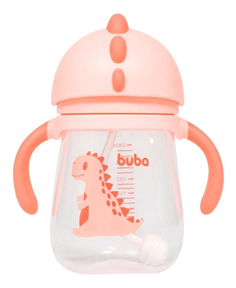 Copo Treinamento Dinossauro Canudo Antivazamento Bebe Buba Megalomania