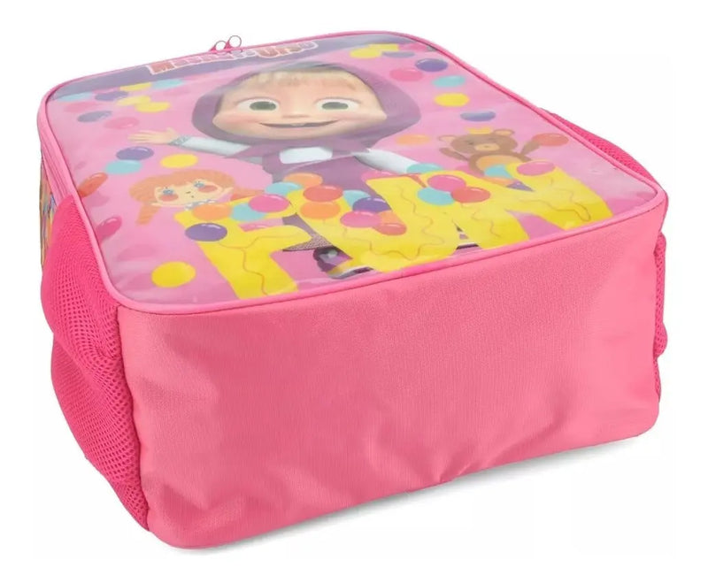 Mochila de Costas Infantil Masha E Urso Rosa Escolar Menina - Luxcel Megalomania