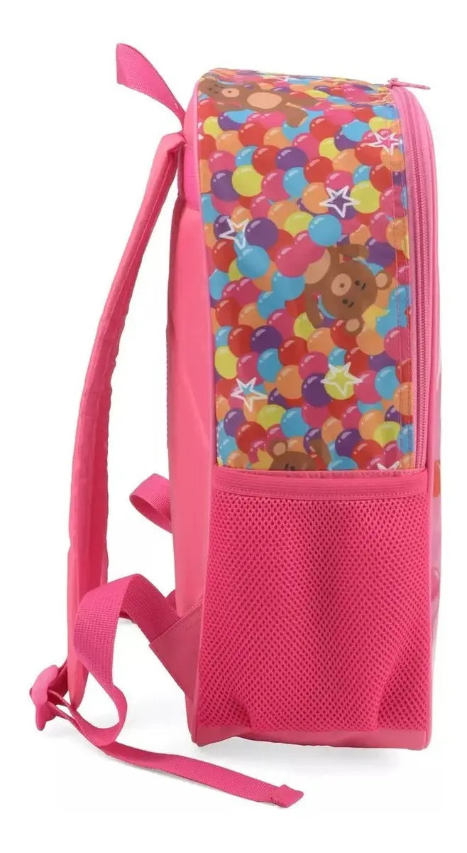 Mochila de Costas Infantil Masha E Urso Rosa Escolar Menina - Luxcel Megalomania