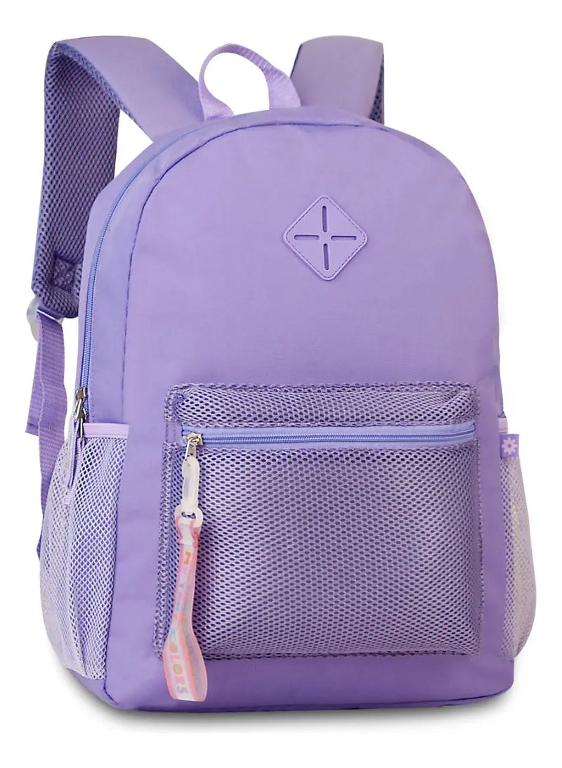 Mochila de Costas 17'' Juvenil Escolar Lilás Cores Pastel Menina - Clio Megalomania