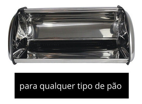 Porta Pão Em Aço Inox Armazenador De Pães Salgados E Doces Padaria - Ke Home