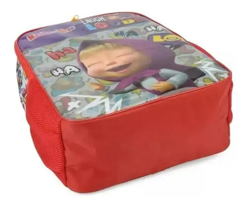 Mochila de Costas Escolar Infantil Feminina Masha e Urso - Luxcel Megalomania