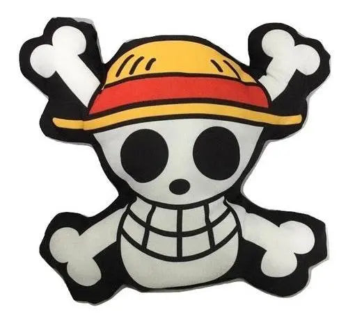 Almofada 3D Caveira One Piece Mugiwara Piratas Chapéu Palha - Megalomania