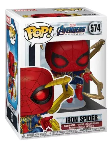 Boneco Funko Pop AVENGERS ENDGAME IRON SPIDER W/NANO GAUNTLET 574 Homem Aranha Boneco Colecionável Aranha de Ferro Vingadores Ultimato Presente Criança Endgame Secret Wars Marvel Studios Spiderman Coleção Nano Gauntlet Megalomania