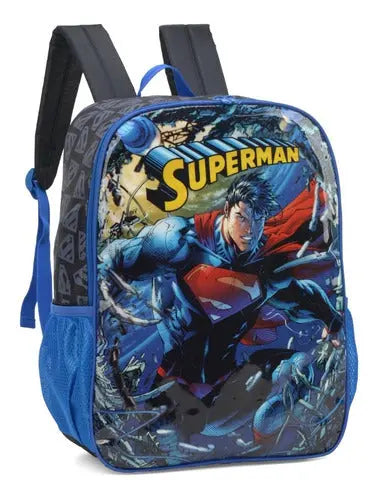 Mochila de Costas Bag Grande Escolar Super Man Superman Dc Super-Homem - Luxcel Megalomania