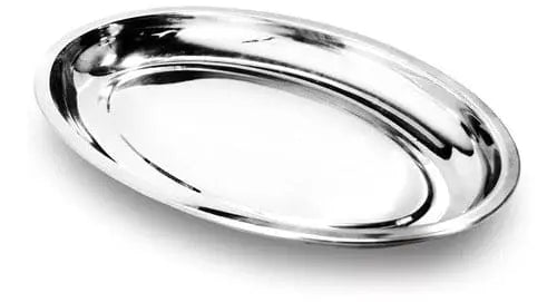 Travessa Funda 30cm Oval Inox Festa Bar Comida Porção Batata Ke Home Megalomania