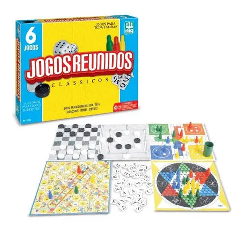 Jogos Classicos Tabuleiro Reunidos Dama Ludo Xadrez 6 Em 1 Nig Megalomania