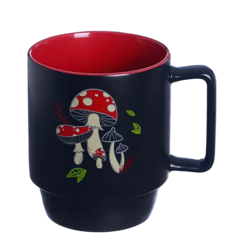 Caneca de Café Jardim Culture Coisas Boas Frase Casa Café Presente Cogumelo Megalomania