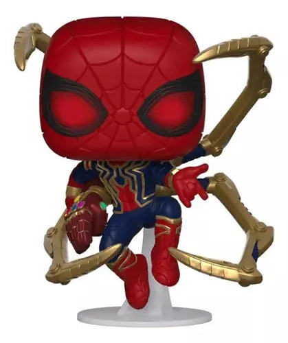 Boneco Funko Pop AVENGERS ENDGAME IRON SPIDER W/NANO GAUNTLET 574 Homem Aranha Boneco Colecionável Aranha de Ferro Vingadores Ultimato Presente Criança Endgame Secret Wars Marvel Studios Spiderman Coleção Nano Gauntlet Megalomania