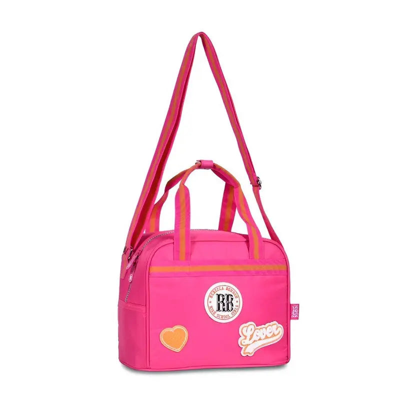 Lancheira Térmica Duas Alças Rebecca Bonbon Preto Rosa Azul Lanche Fashion Feminino Juvenil Escolar Clio Megalomania