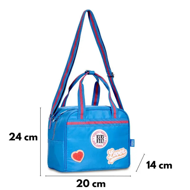Lancheira Térmica Duas Alças Rebecca Bonbon Preto Rosa Azul Lanche Fashion Feminino Juvenil Escolar Clio Megalomania