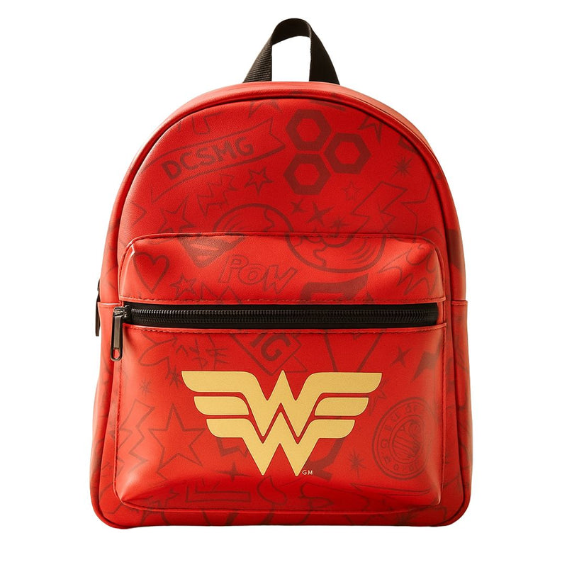 Mini Mochila Escolar Mulher Maravilha Dc Comics Super Heroi Grils Passeio