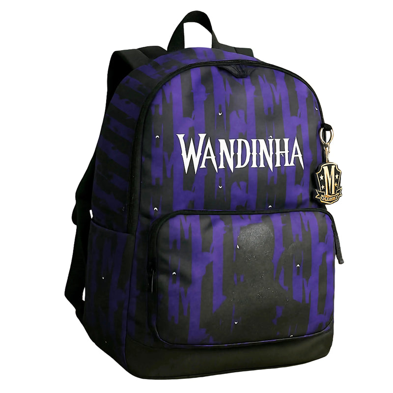 Mochila de Costas Wandinha Roxa para Escola Infantil Estudo Família Addams - Luxcel Megalomania
