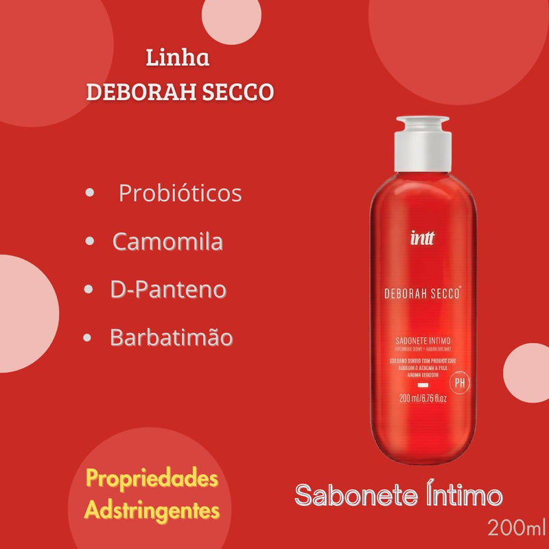 Sabonete Íntimo Com Probióticos 200ml Ph Equilibrado Proteção Frescor Deborah Secco Sedução Megalomania