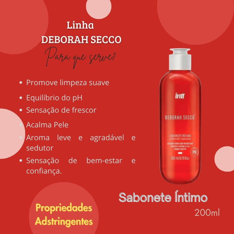 Sabonete Íntimo Com Probióticos 200ml Ph Equilibrado Proteção Frescor Deborah Secco Sedução Megalomania