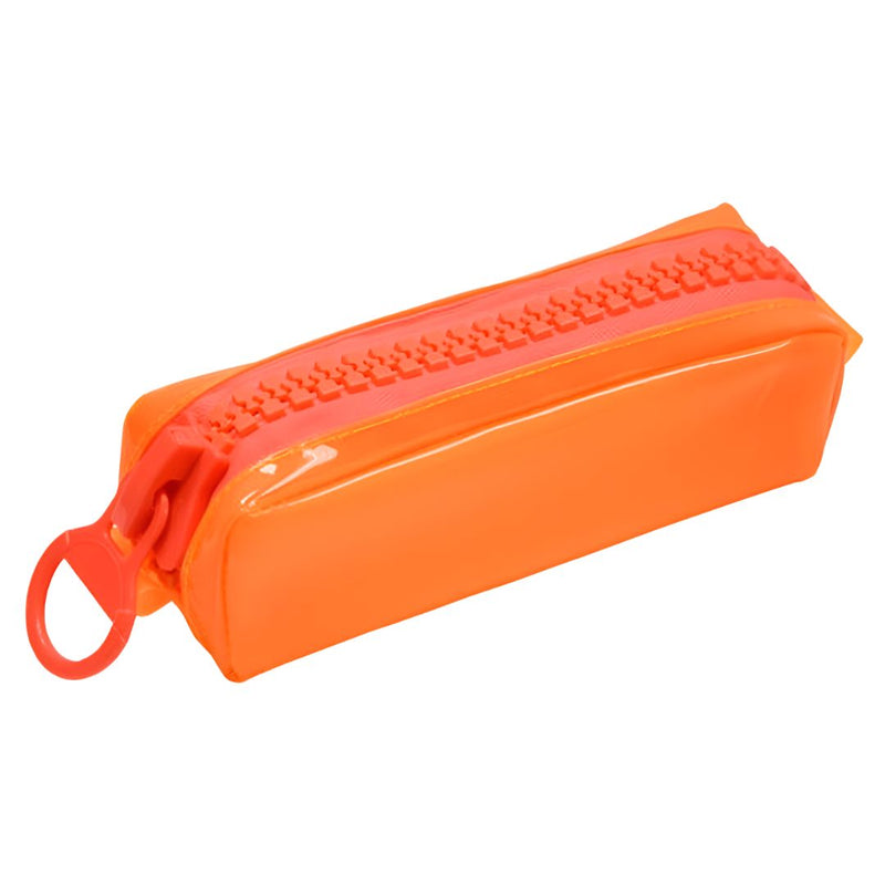 Estojo Simples Escolar PVC Cristal Color Neon Volta as Aulas Unissex Juvenil