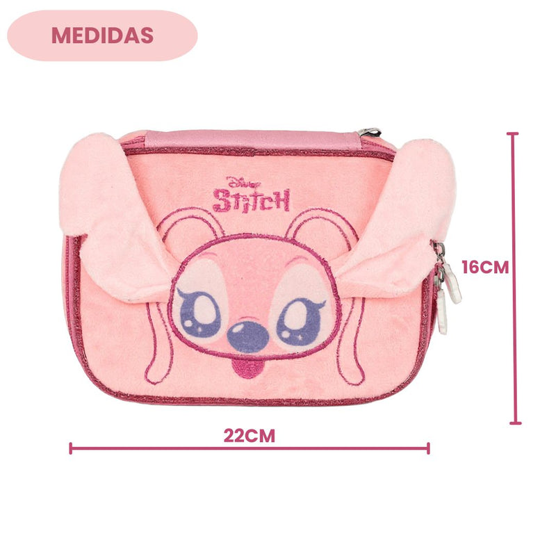Estojo Box 3D Stitch Disney Escolar 36 Elásticos 100 Pens Volta Aulas Meninas Peluciado Organizador Ponto Criativo